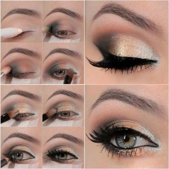 Maquillaje con tonos Dorados!! 2