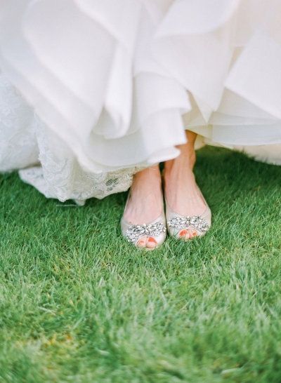 Zapatos bajitos para la novia