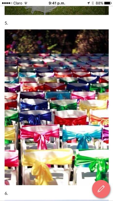 7 formas de decorar sillas de plástico para la boda - 1
