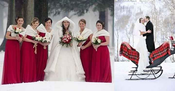 Vestido de novia con toque invernal o navideño. Te animaría? - 6