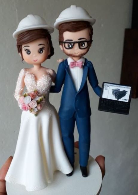 Con ustedes, nuestras figuras de pastel de bodas!! 👰🤵🙌❤ 1