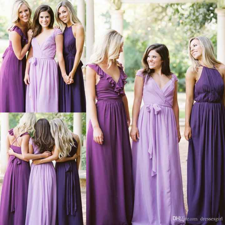 Damas de honor... vestidos de diferentes colores😞 - 7