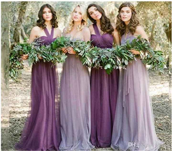 Vestidos de color morado para las damas de honor - 9