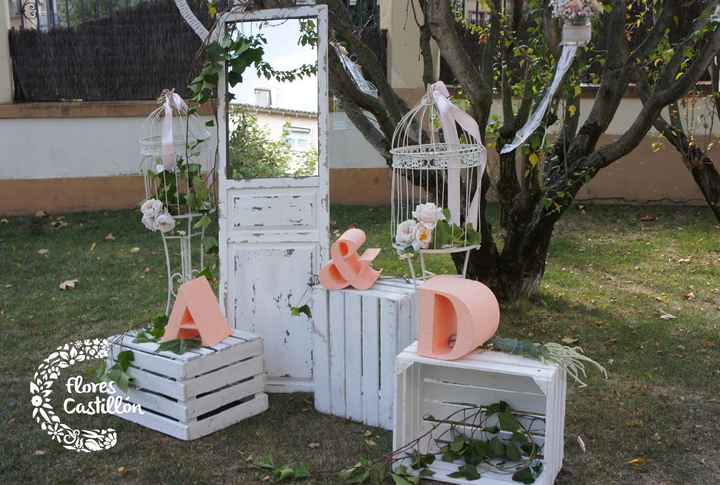 Decoración altar boda al aire libre. - 3