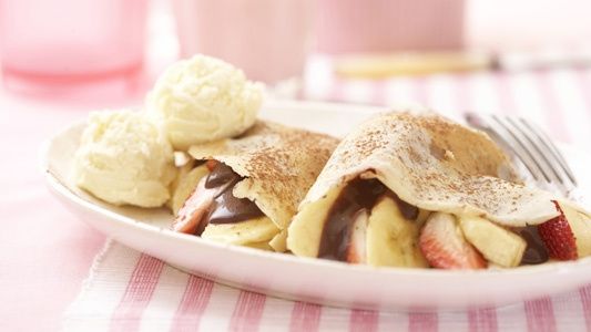 Crepés de nutella, fresas y banano - 1