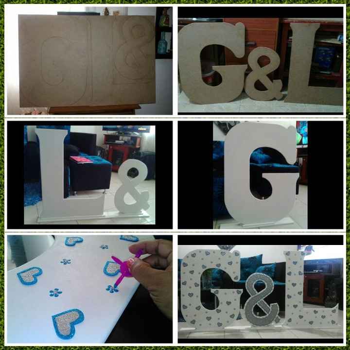 * g&l * nuestras iniciales gigantes diy - 1