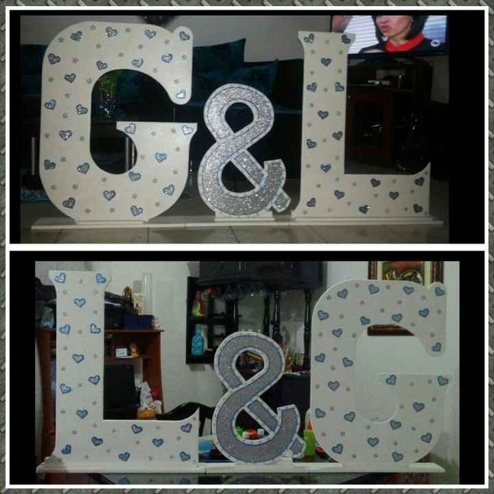 * g&l * nuestras iniciales gigantes diy - 2