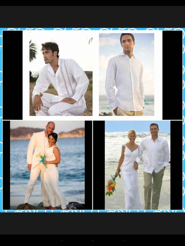 Traje de novio playa