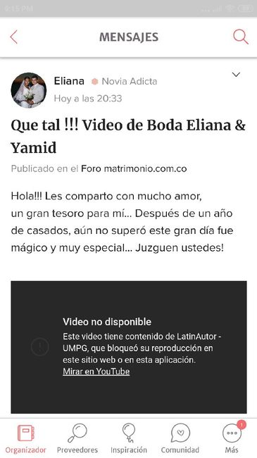 Que tal !!! Video de Boda Eliana & Yamid 1