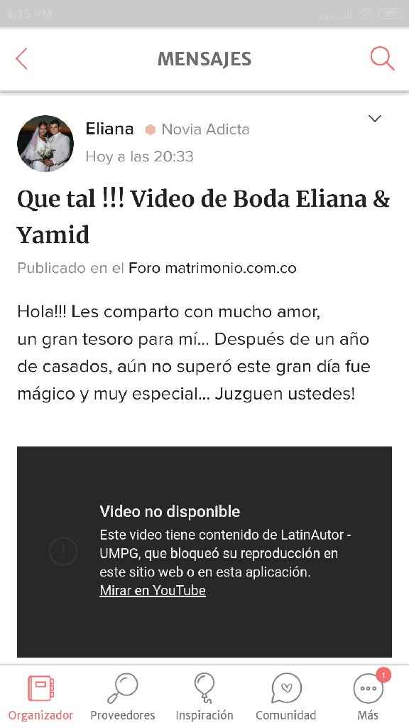 Que tal !!! Video de Boda Eliana & Yamid - 1