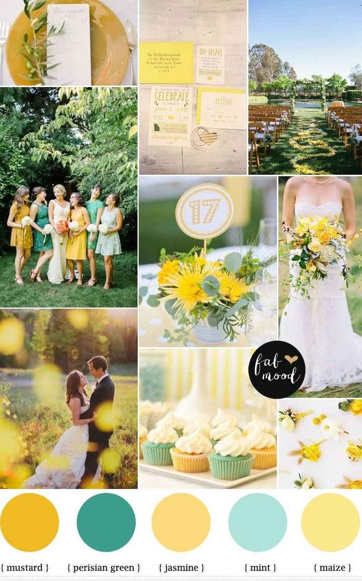 Opciones amarillo para boda