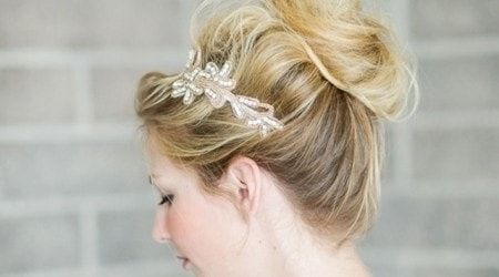 10 peinados elegantes para novias de pelo corto - 1
