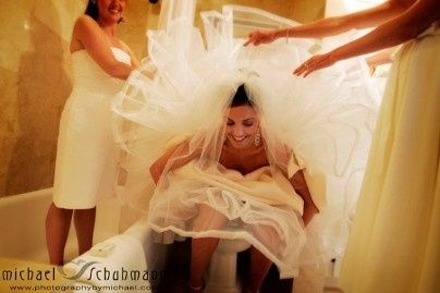 How to pee on a wedding dress #2