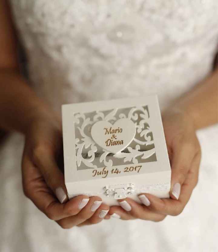 Ideas de porta argollas para la boda - 1