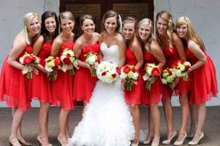 Vestidos para damas store de honor rojos