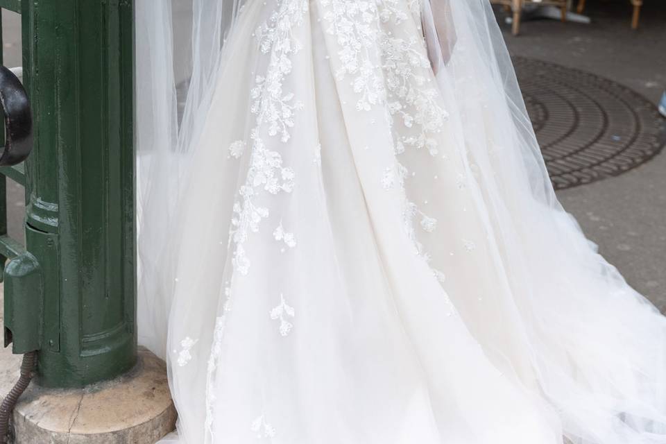 Vestido de novia romantico