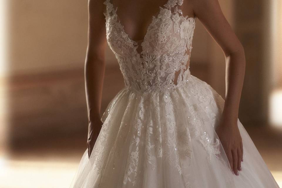 Vestido de novia line a