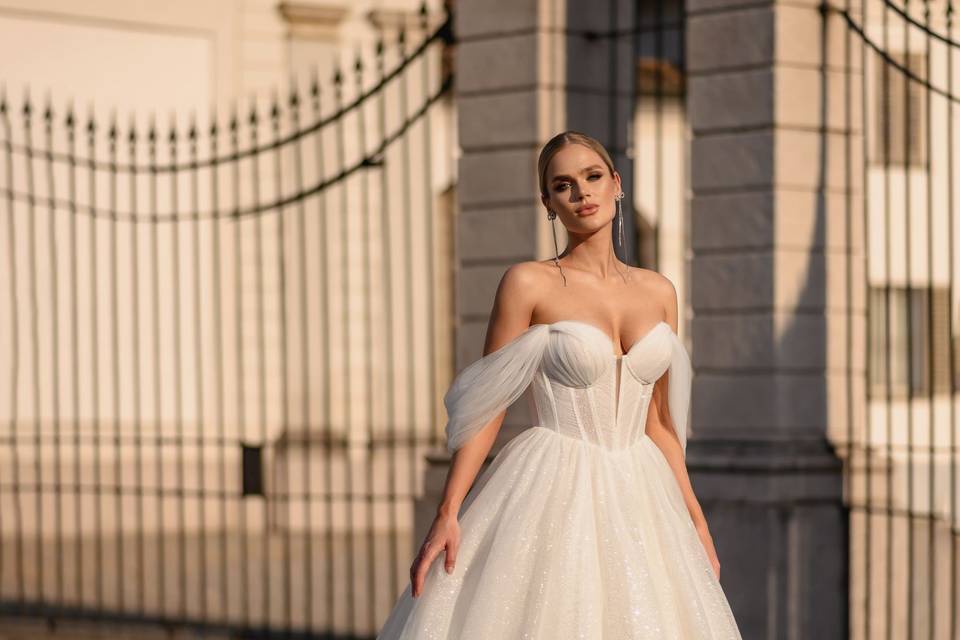 Vestido de novia semi princesa