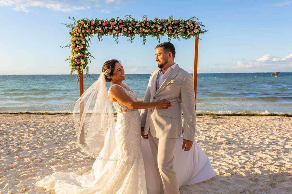 Novios playa