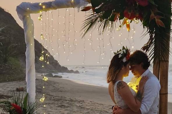 Boda en ensueños en la playa