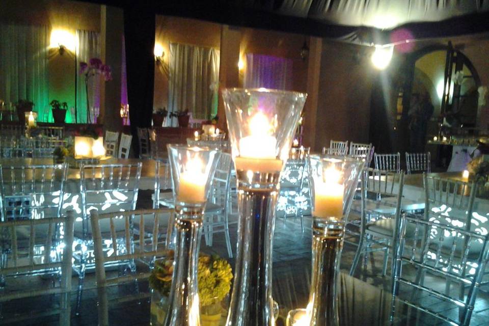 Boda, velas y luces