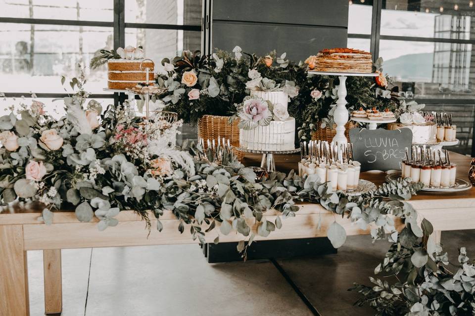 Decoración mesa de postre