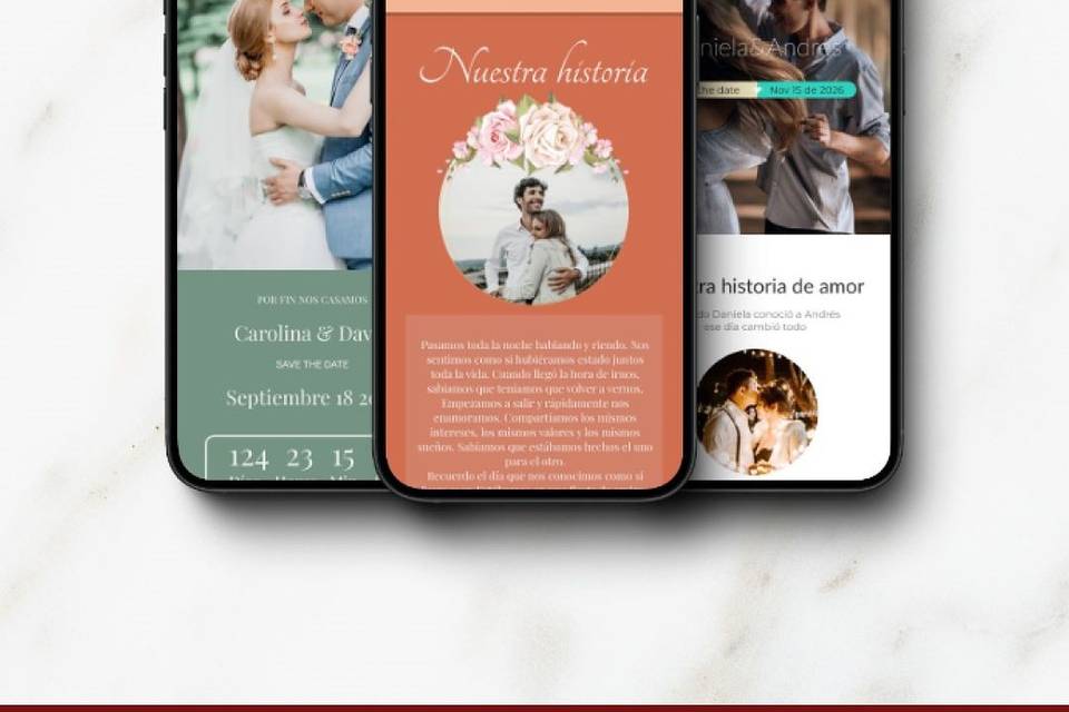 Invitación digital para matrimonio