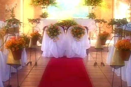 Decoración floral lugar de la boda