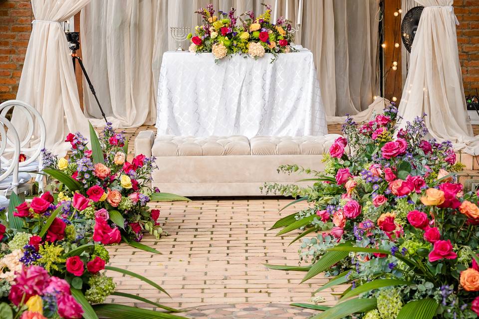 Ceremonia colores del jardín