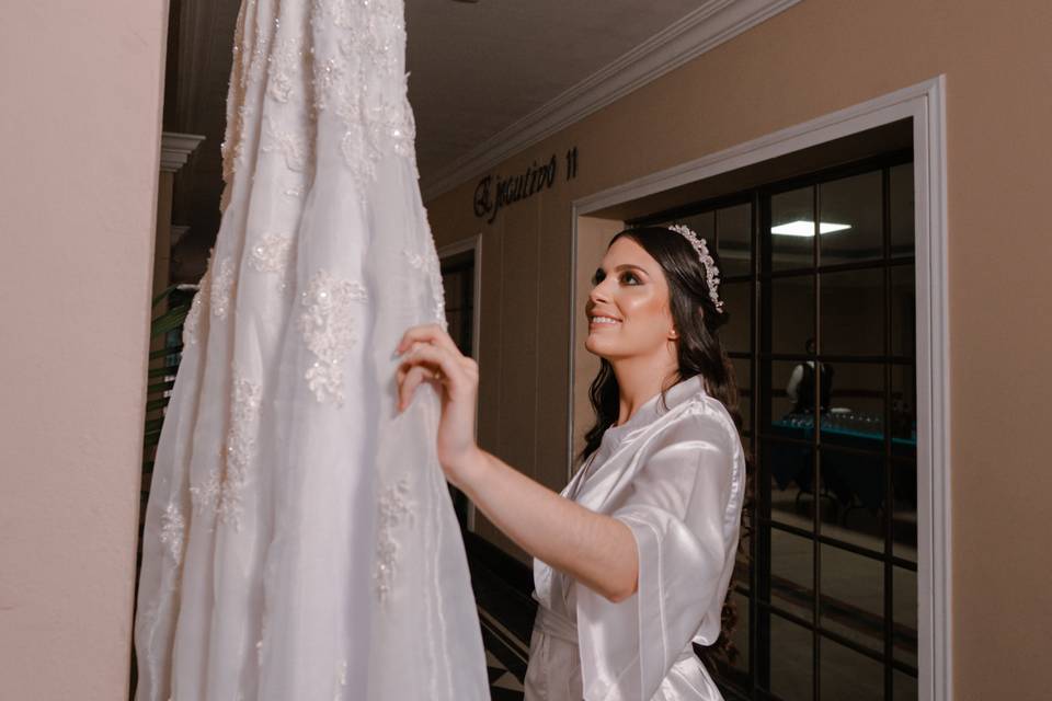 Getting ready bride