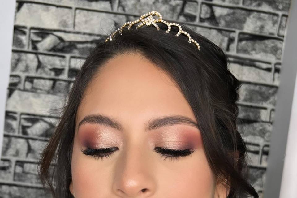 Makeup novia ojos cerrados