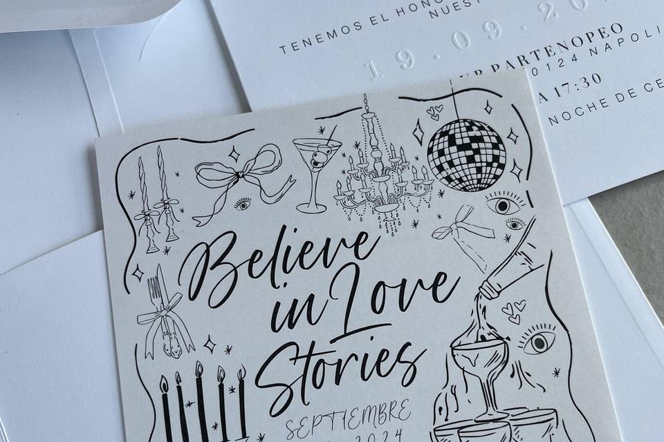 Postal Believe in Love Stories