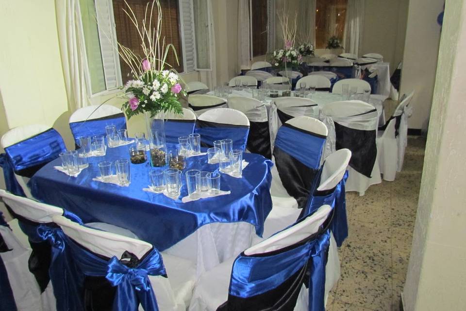 Decoración azul