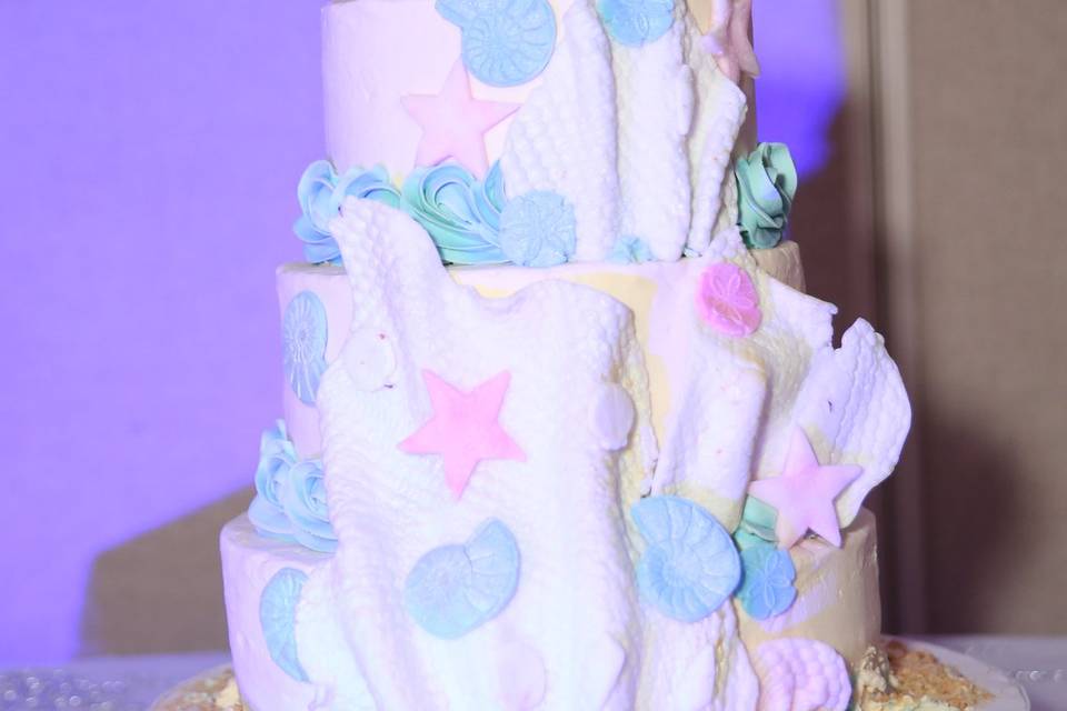 Hermosa torta de boda
