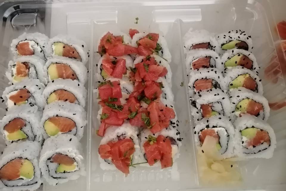 Bandejas mixtas de sushis