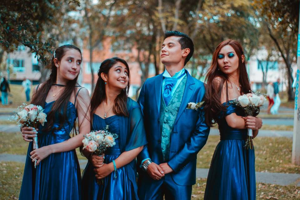 El novio y las damas