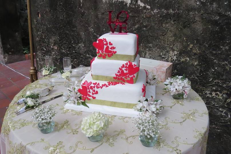St. Valentine's wedding cake