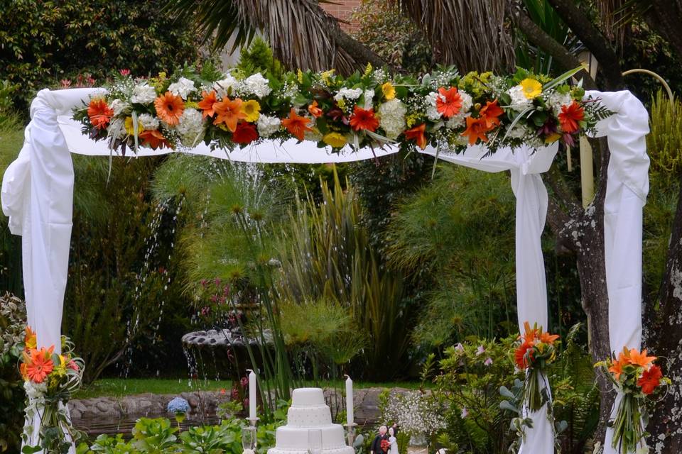 Mesa de ponqué boda