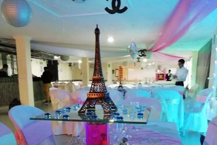 Centro de mesa temática paris