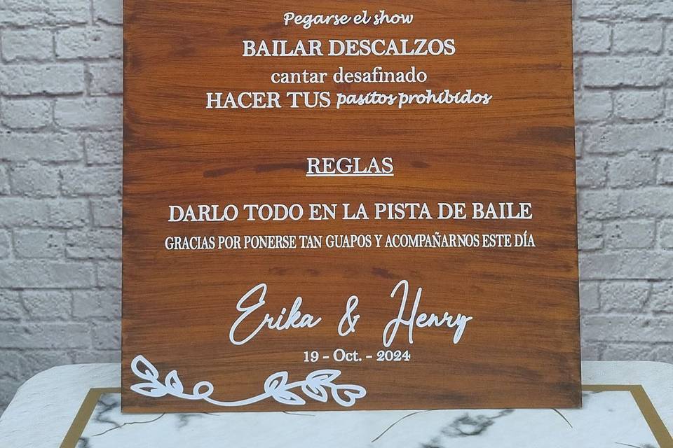 Cuadros de bienvenida