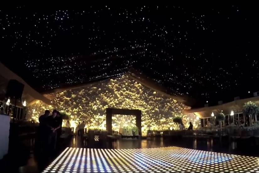 Pista led iluminada