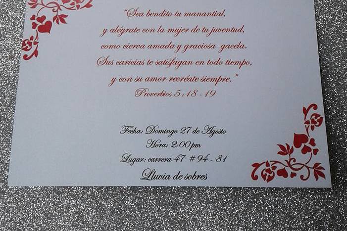 Invitación traje novios