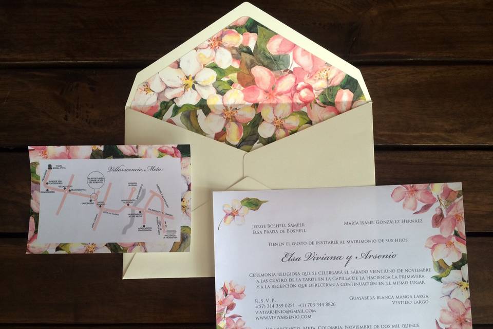 Invitación de flores