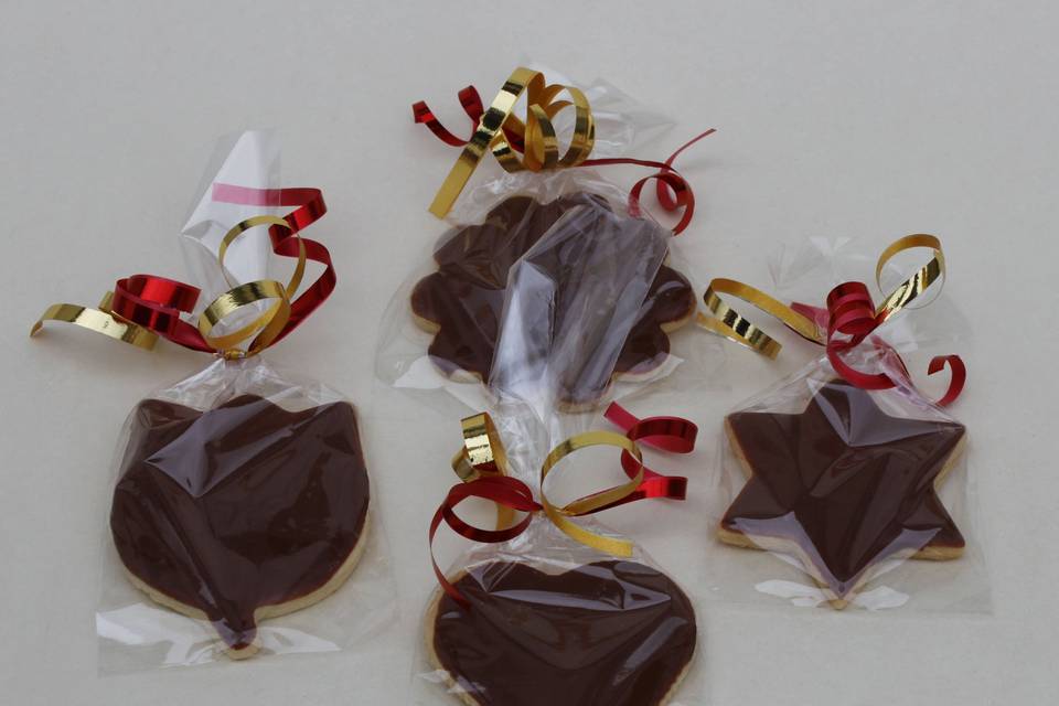 Galletas cubiertas de chocolat