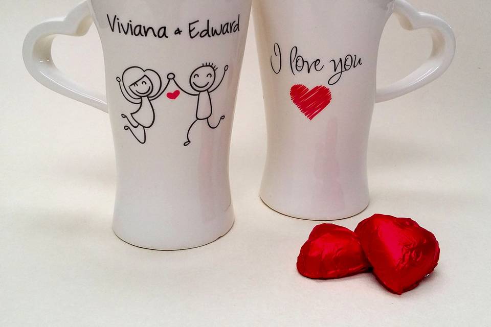 Mug corazón con mensaje