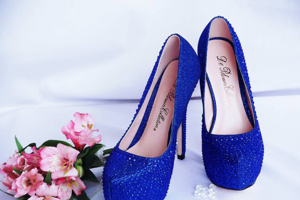 Zapatos azules para novia