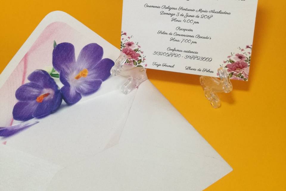 Invitación flores