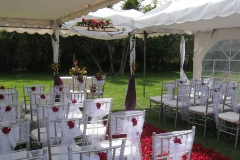 Decoración sitio de la boda