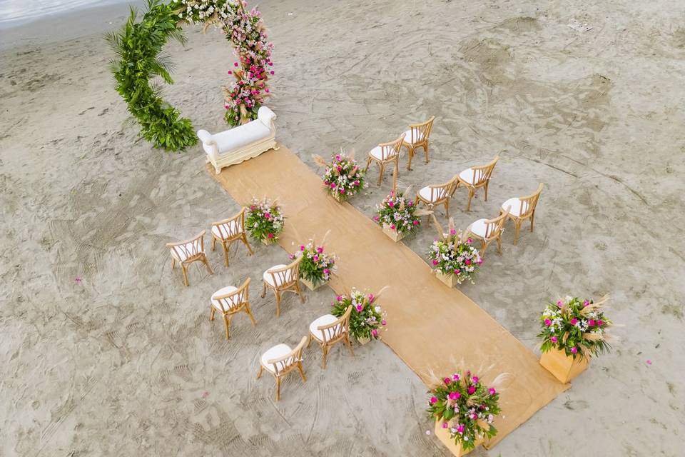 Boda desde el aire