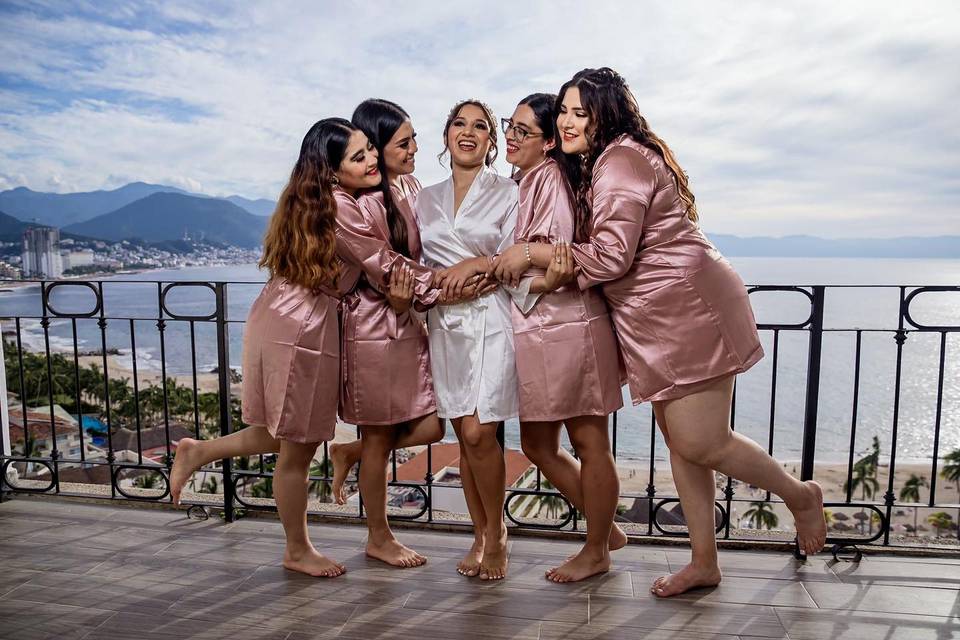Novia damas honor